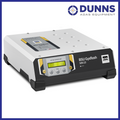 GYS BSU Gysflash 100.12 100A battery support unit front view showing LCD display, mode selector, start/stop controls and low-profile housing