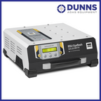 GYS BSU GYSFLASH 121.12 CNT FV 120A connected battery support unit front view showing LCD display, mode selector, carry handle and GYS branding