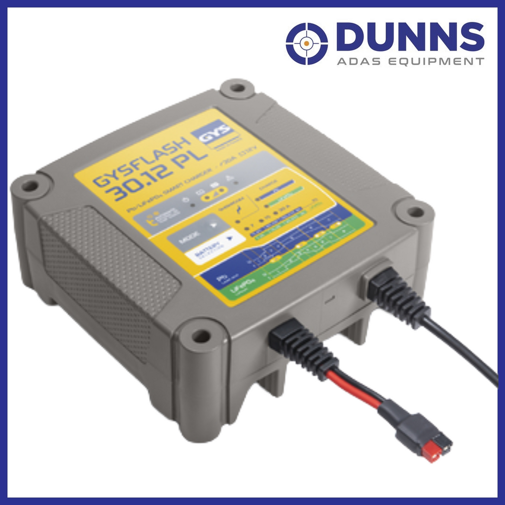 GYS GYSFLASH 30.12 PL battery charger supplied accessories including clamps and connection cables
