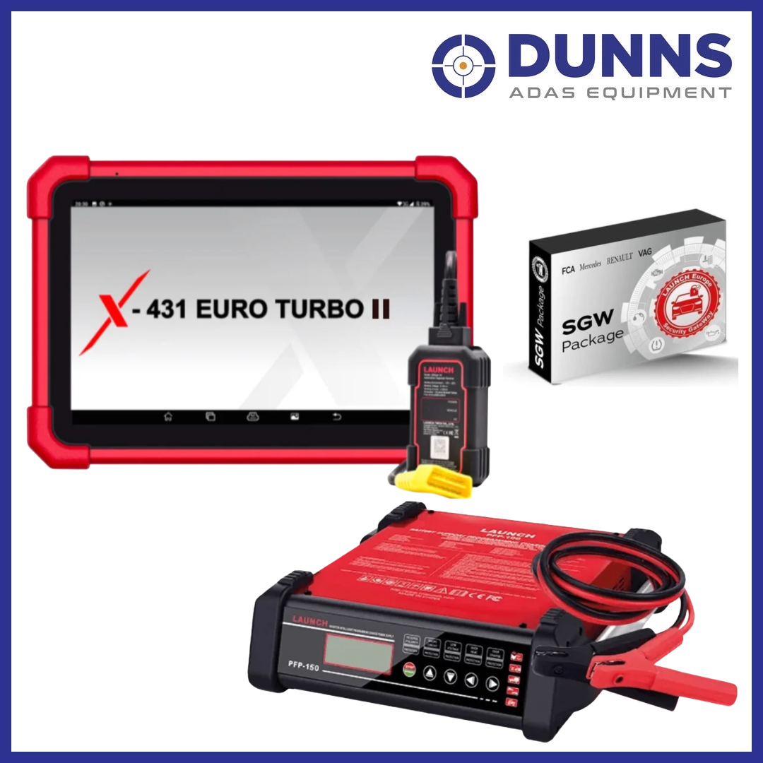 Launch X-431 Euro Turbo II + PFP-150 Battery Support Unit Bundle + 12m SGW