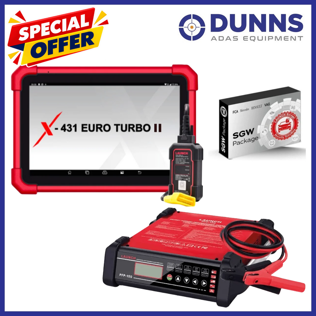 Launch X-431 Euro Turbo II + PFP-150 Battery Support Unit Bundle + 12m SGW