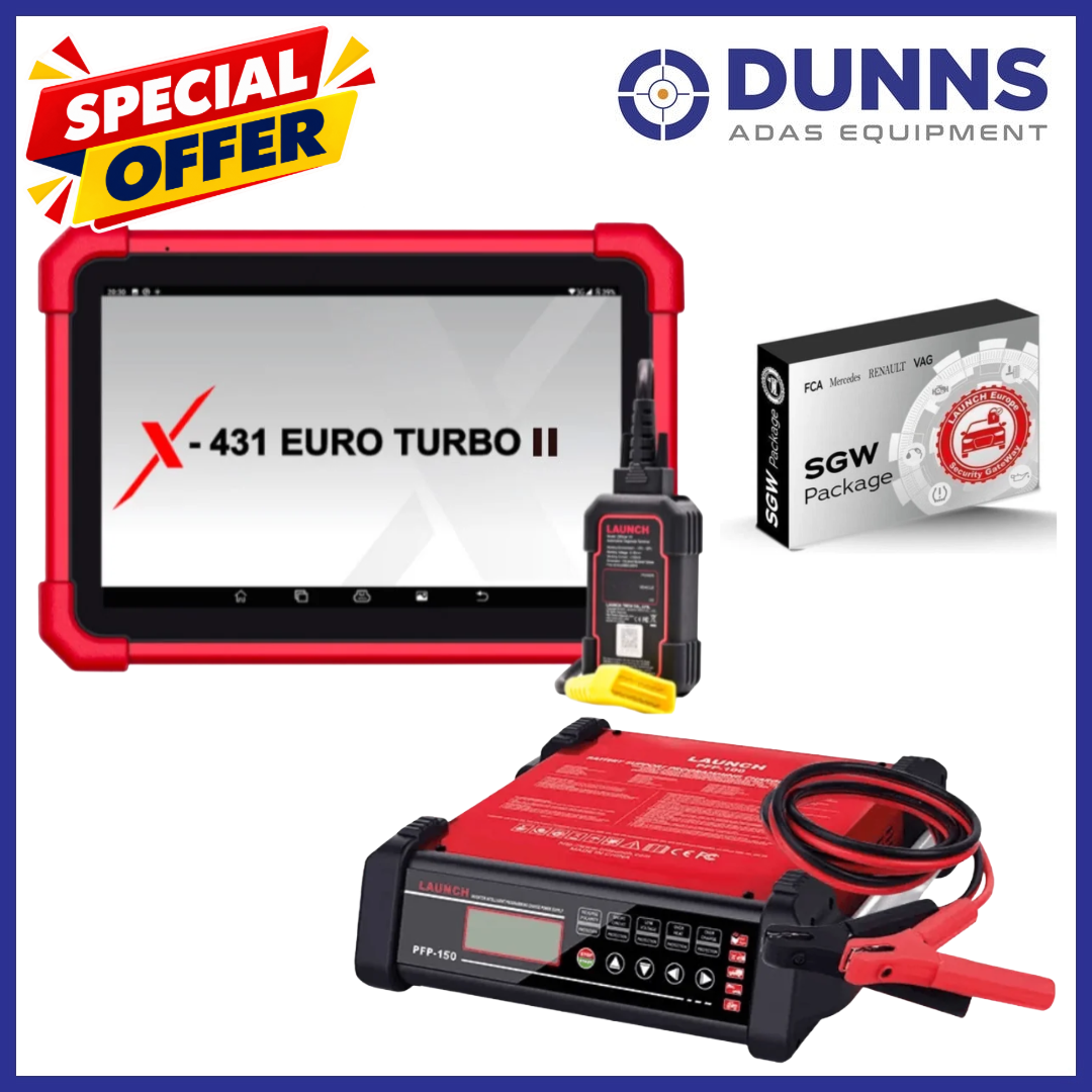 Launch X-431 Euro Turbo II + PFP-150 Battery Support Unit Bundle + 12m SGW